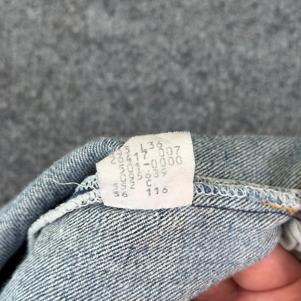 VTG 80s Levis 501 Jeans Mens FITS 34x34 Blue Faded Denim STF 0000 Made in USA